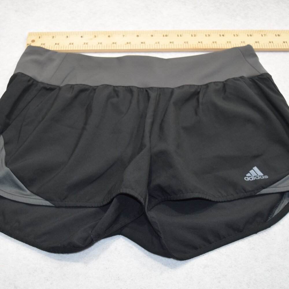 adidas own the run women's shorts black/grey size Large Gently Used #895